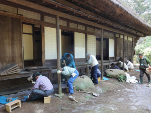 三渓園三和土補修